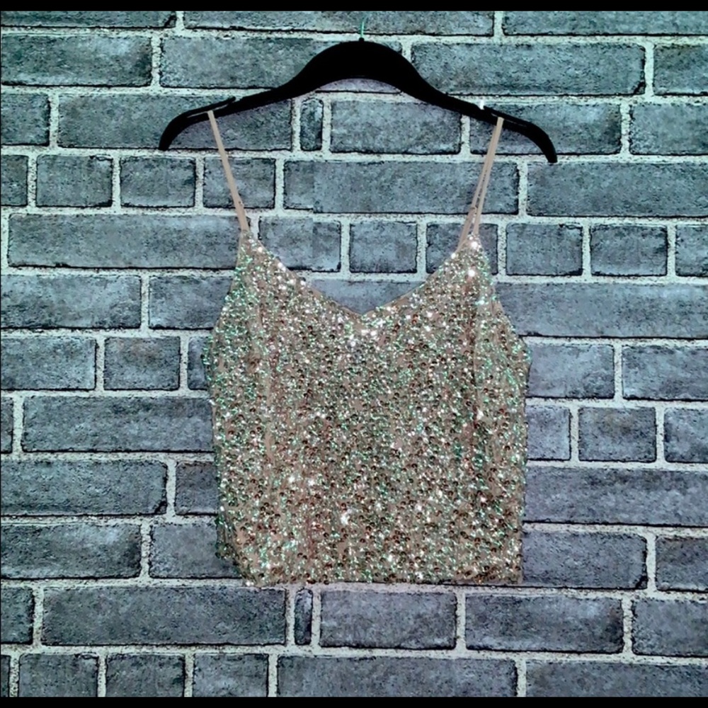 Sequin crop top